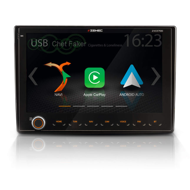 ZENEC Z-E3766: Infotainer FIAT Ducato jaoks koos Android Auto, Apple CarPlay, 2-DIN meediakeskusega 9"/22,9 cm puutetundliku ekraaniga, autoraadio DAB+ ja USB-ga, laiendatav matkaauto navigatsioonisüsteemiks.