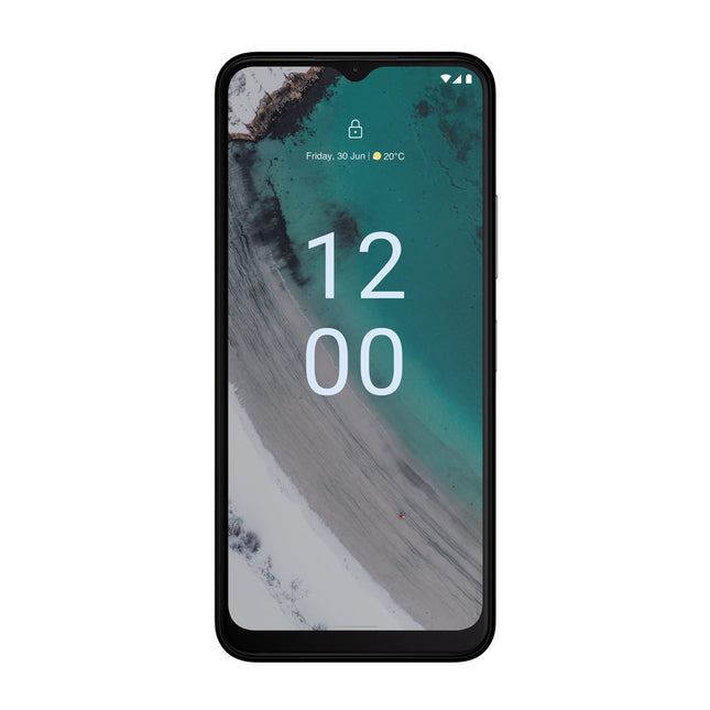 Nokia C32 6,5-tolline nutitelefon 3-päevase akueaga, 50/8MP kaameraga, IP52 sertifikaadiga, 3/64 GB salvestusruumiga, külgmise sõrmejäljelugeja ja näotuvastusega, Android 13 koos autoadapteriga - süsihall
