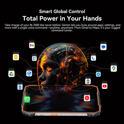 Blackview BL7000 5G Outdoor Mobile Phone AI Smartphone Android 15, 24GB+256GB/SD-2TB AI Mobile Phone, 6.78" FHD+ Construction Site Mobile Phone, 50MP+32MP, 7500mAh, 4G + 5G Outdoor Smartphone Waterproof IP68 NFC GPS OTG, Black