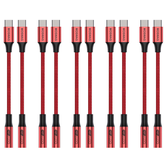MOSWAG USB Type-C - 3,5 mm kõrvaklapipesa adapter, audio USB C - Aux adapter iPhone 16 Pro Max/16 Pro/16 Plus/16/15 Pro/15, Samsung Galaxy S24 S23 S22 S21 S20, Huawei, Pixel, iPad ja muu jaoks