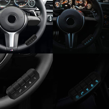 ANKEWAY steering wheel controller for Android car radio, installation takes only 5 minutes, 10 function keys for hands-free call control/GPS navigation/radio/music/video