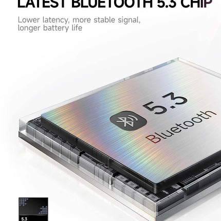 Picun B8 Bluetooth-kõrvaklapid, 120 tundi mänguaega, juhtmevabad Bluetooth-kõrvaklapid 3 ekvalaiseri režiimiga, madal latentsusaeg, käed-vabad kõned, kõrvaklapid reisimiseks, mustad