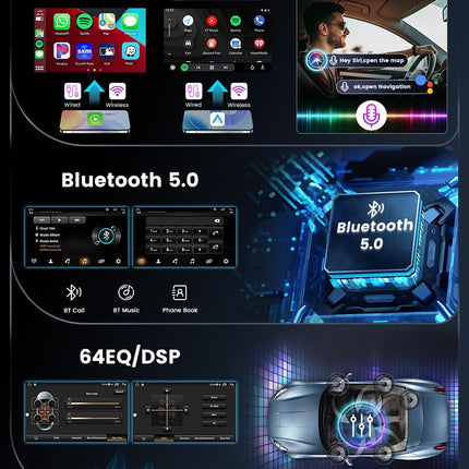 MISONDA sisseehitatud DAB+ topelt-DIN Android 14 autoraadio 4 GB + 64 GB Skoda Fabia 3 III 2015-2019 jaoks, kaamera ja mikrofon toetab WiFi/GPS/Carplay/DSP/kiirkäivitust/BT/RDS 9-tolline IPS