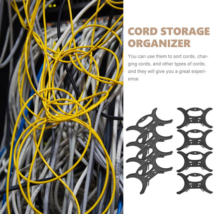 KOMBIUDA 8-piece cable storage holder, light cable organizer, rope winder for fairy lights, cable management holder for light cables, practical cable organizer for home and garden
