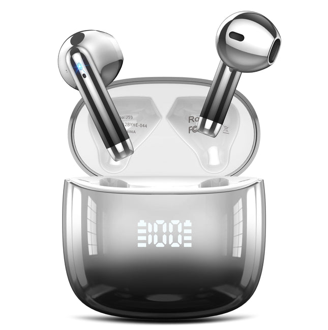 Bluetooth-kõrvaklapid, juhtmevabad Bluetooth 5.3 kõrvasisesed kõrvaklapid 4 ENC-mikrofoniga, HiFi-stereo, 40H juhtmevabad kõrvaklapid, sügava bassiga juhtmevabad kõrvaklapid, LED-ekraan, IP7 veekindlad kõrvaklapid, mustad