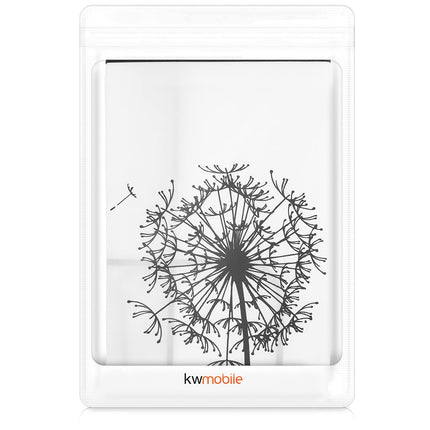 kwmobile 55" TV Cover - Indoor TV Screen Protector Cover - TV Screen Dust Cover - Dandelion Love Black White