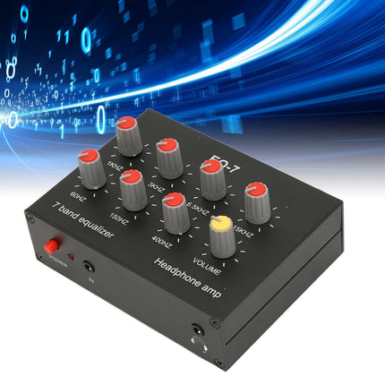 7-Band Sound Equalizer, 7-Band Car Audio Equalizer, Output, Input, 12 DB, High Bass Adjustment, Two-Channel Digital Equalizer, Subwoofer Audio Systems