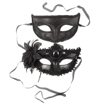 Holibanna 2-osaline poolmask elegantsete maskide jaoks Halloweeni karnevali ja cosplay pidudeks, ainulaadne ja dekoratiivne, sobib nii meestele kui naistele