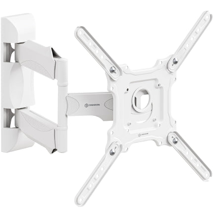 ONKRON teleri seinakinnitus, pöörlev, 32–65-tollistele teleritele kuni 35 kg, universaalne teleri seinakinnitus, pikendatav, kallutatav, VESA 100x100–400x400, teleri pöörlev vars/teleri kinnitus, valge, M4-W