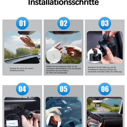Range Tour Dashcam Car Front with 64GB SD Card, 3 inch IPS Screen Car Camera 1080P FHD Car Camera Video Recorder Car Dash Camera with 170° Wide Angle, Night Vision, WDR, Loop Recording