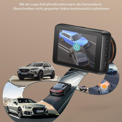 iZEEKER 4K autoregistraator, 2160P WiFi autoregistraator 32 GB mälukaardiga, öise nägemisega autoregistraator silmussalvestusega, G-anduri automaatne lukustus, 24h parkimisrežiim, WDR