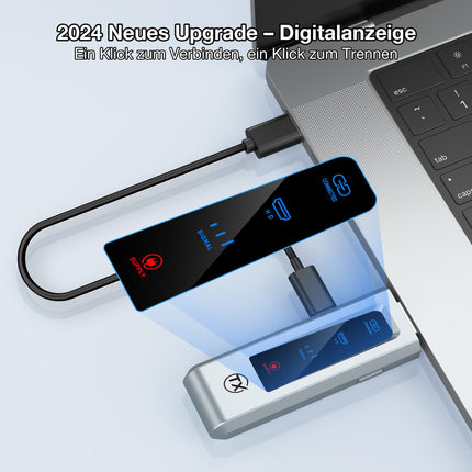 Wireless HDMI Transmitter and Receiver, 98 FT/30M Stable Connection, 2.4G/5G Portable HDMI Wireless with LED Screen, Plug &amp; Play for Streaming Video Audio File from Laptop, PC to HDTV, Projector.