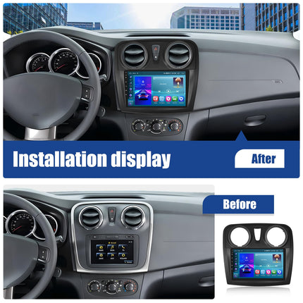 [2+64G] SIXWIN Android 13 autoraadio Renault Dacia Sandero (2014-2017) jaoks koos juhtmevaba CarPlay, Android Auto Mirrorlinki, 9-tollise ekraani ja WiFi Navi Bluetooth RDS-iga