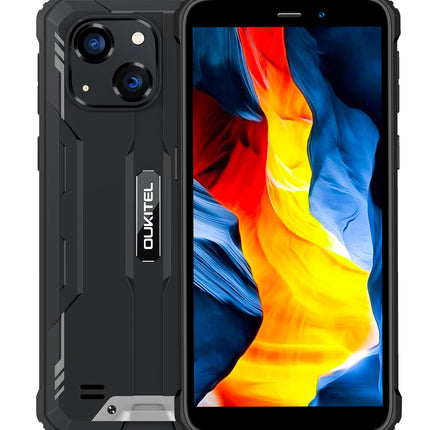 OUKITEL Android 12 Outdoor Mobile Phone Without Contract WP20 PRO, 20MP Dual Camera IP68 IP69K Rugged Smartphone, Octa Core 4GB 64GB, 6300mAh Battery, 5.93'' HD+, Dual SIM, Face Unlock, GPS NFC Black