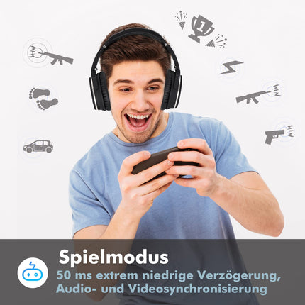 Srhythm NC25 mürasummutavad kõrvaklapid Bluetooth 5.3 juhtmevabad, 50 tundi mänguaega, kiirlaadimine, kahe seadme ühendus, ülikerged kõrvaklapid ANC-ga mikrofoniga, mängu-/läbipaistvusrežiim