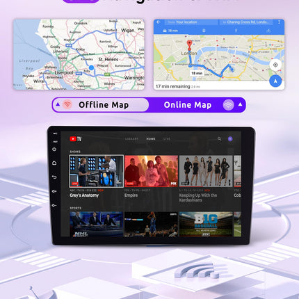 4G+64G Wireless Carplay Android 13 Car Radio 2 Din for Toyota Corolla Verso 2004-2009 with Wireless Android Auto Navi GPS WiFi 9 inch Car Radio with Mirror Link Bluetooth FM/RDS 32EQ SWC Rear View Camera