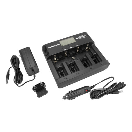 ANSMANN Powerline 5 Pro laadija NiMH/NiCd akude jaoks - LCD-ekraan, mikroprotsessoritehnoloogia, mitmekordne kaitse