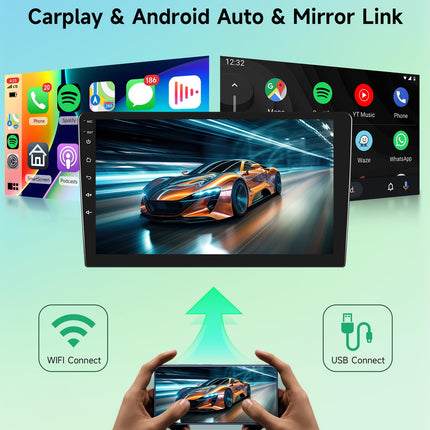 4G+64G Wireless Carplay Android Car Radio 2 Din for Opel Mokka 1 2012-2016/Buick Encore 2013-2015 9 inch Car Radio with Android Auto Navi GPS WiFi Mirror Link Bluetooth FM/RDS/32 EQ/SWC Rear View Camera