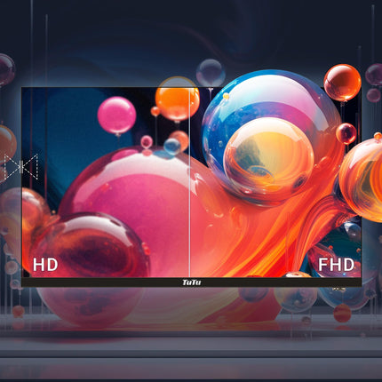 TuTu nutiteler 25-tolline (64 cm) Full HD VIDAA-teler WiFi-ühendusega, kolmekordse tuuneriga (DVB-T/T2, DVB-C, DVB-S/S2), APP Store, HDMI, USB (TUV25FQ1B, 2024)