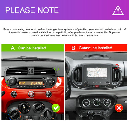 2G+64G juhtmevaba Carplay Android autoraadio FIAT 500 2007-2015 7-tollise puutetundliku ekraaniga autoraadio Android automaatse navigatsiooniga GPS WiFi peegliühendusega Bluetooth FM/RDS/DVR/EQ/DAB+/SWC tahavaatekaamera
