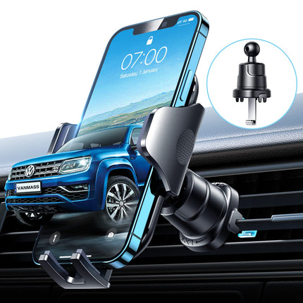 VANMASS Car Phone Holder [2025 Upgrade Bombproof Air Vent Hook] Mount Ventilation Clip Car Phone Holder 360° Rotatable Military Protection Car Mount Cell Phone for iPhone 16 Pro Max 15 Samsung S24 Smartphone
