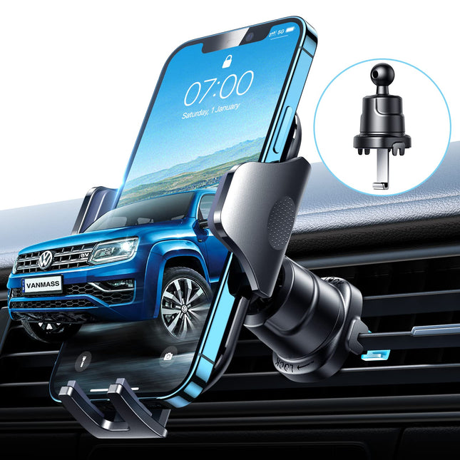 VANMASS autotelefoni hoidik [2025. aasta uuenduslik pommikindel õhutuskonks] Kinnitusklamber autotelefoni hoidikule, 360° pööratav, sõjalise kaitsega autokinnitus mobiiltelefonile iPhone 16 Pro Max 15 Samsung S24 nutitelefonile