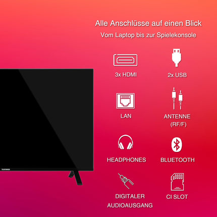 Telefunken QLED-teler, 43-tolline TiVo-toega nutiteler (4K UHD, HDR Dolby Vision, Dolby Atmos, kolmekordne tuuner, 6 kuud HD+ kaasas) QU43TO750S