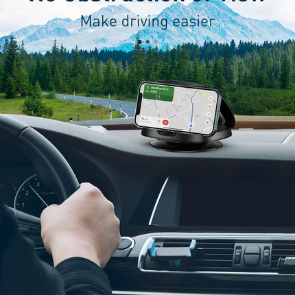 Car Phone Holder, 360° Rotatable Car Phone Holder, Dashboard Car Phone Holder with Adhesive Base, Car Phone Holder for iPhone 16/15/14/13/12 Pro Max/12/XS/8, Samsung Galaxy, Smartphone