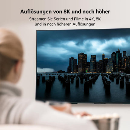 Belkin Premium ülikiire HDMI 2.1 kaabel, 4K/Dolby Vision HDR, optimaalne vaatamine Apple TV-st, 2,2 m – must