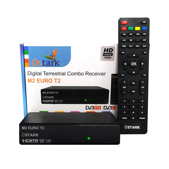 Ostark Euro T2 maapealne vastuvõtja TDT TDT2 FTA DVB-T2 DVB-C, H265 HEVC Full HD PVR, kahekordne USB, kahekordne LNB kahe teleri jaoks, SCART, koaksiaalne HDMI