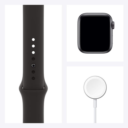 Apple Watch SE 2020 (GPS, 40MM) Space Gray Aluminum Case with Black Sport Band (Refurbished)