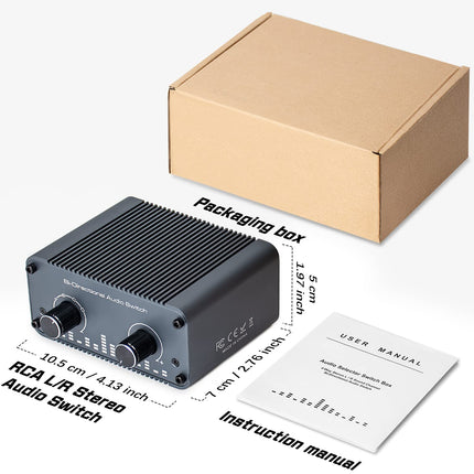 Tendaki kahesuunaline RCA L/R heli lüliti valija 4 sisendit 1 väljund / 1 sisend 4 väljundit vaikne analoog stereo heli lüliti helitugevuse regulaatoriga, heli jaotur kõlarite, kõrvaklappide ja arvuti jaoks