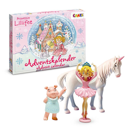 CRAZE Princess Lillifee Advent Calendar Children - Toy Advent Calendar Girls with Princess &amp; Unicorn Figures