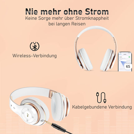 Lankey Sound juhtmevabad Bluetooth-kõrvaklapid - 6 ekvalaiseri režiimi. Juhtmevabad kõrvaklapid, 65 tundi mänguaega. Kokkupandavad kerged kõrvaklapid sisseehitatud HD-mikrofoniga, FM, SD/TF arvuti/kodu jaoks.