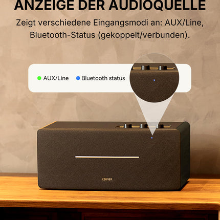 EDIFIER D12 kompaktne stereo kõlarisüsteem (70W) Bluetooth 5.0 ja infrapuna puldiga - ideaalne söögituppa, kööki, töökohale.