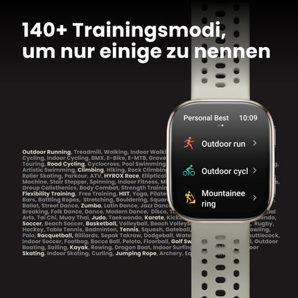 Amazfit Bip 6 nutikell 46mm, 14-päevane aku, 1,97" AMOLED, GPS ja tasuta kaardid, tehisintellekt, Bluetoothi ​​kõne- ja tekstisõnumite funktsioon, tervise- ja unejälgija, 140+ treeningrežiimi, 5 sularahaautomaati, must