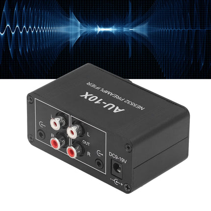 Bewinner Portable Headphone Amplifier, 20 DB Stereo HiFi Headphone Amplifier with Volume Control, Headphone Amplifier with 3.5 mm Headphone Input Output,