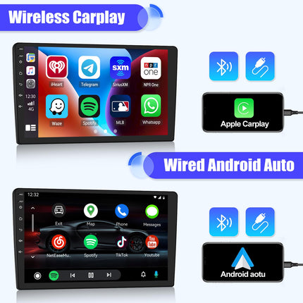 [2+64G] SIXWIN Android 13 Carplay ja Android Auto autoraadio Peugeot 107/Citroen C1/Toyota Aygo jaoks, 10,1-tolline mahtuvuslik puuteekraan, toetab WiFi/GPS/FM/Bluetooth/SWC/peegliühendust