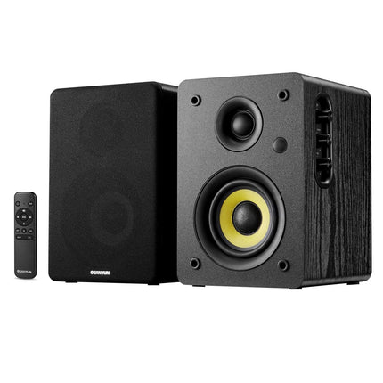 Sanyun SW206 80W aktiivne kaherežiimiline riiulikõlar, 4-tolline stuudiomonitor ja HiFi-režiim, optiline koaksiaalühendus TRS Aux Bluetooth 5.0 USB 24-bitise DAC-iga, koduseks plaadimängijaks, teleriks, arvutiks, lauaarvutiks, must