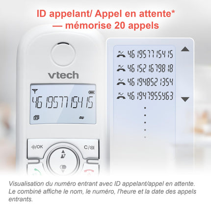 VTech CS1550 Cordless DECT phone with dual charging with answering machine, call barring, caller ID/call waiting, hands-free, display and keypad with