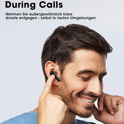 ZZU Bluetooth kõrvaklapid, kõrvasisesed kõrvaklapid, juhtmevabad Bluetooth 5.3 koos HiFi stereoga, 4 ENC mürasummutava mikrofoniga, 48-tunnise mänguajaga, LED-ekraaniga, IPX7 kõrvaklapid tehisintellektiga iPhone'i, Androidi, töö ja õppimise jaoks