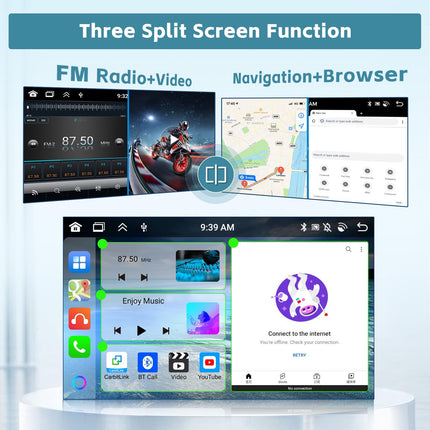 [2025. aasta uuendus 8-tuumalise 4G+64G] Hikity 9-tolline Android 13 armatuurlaua raadiokomplekt FIAT Doblo 2010-2015/Combo 2011-2018 autoraadiole koos CarPlayga, Android Auto WiFi, GPS BT5.0 59UI 32DSP RDS mikrofon, tahavaatekaamera