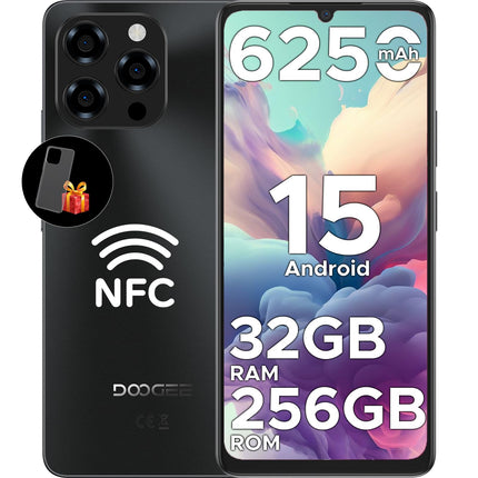 DOOGEE Note 58 Pro Android 15 nutitelefon ilma lepinguta 32GB+256GB kaheksatuumaline 6.75" HD+ 90Hz mobiiltelefon ilma lepinguta 6250mAh mobiiltelefon odav 16MP+8MP SIM-kaardivaba mobiiltelefon kahe SIM-kaardiga 4G/GPS/NFC/sõrmejäljelugeja