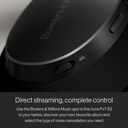 Bowers &amp; Wilkins Px7 S3 kõrvapealsed mürasummutavad juhtmevabad kõrvaklapid aptX™ kadudeta tehnoloogiaga, kiire laadimisega, 30 tundi taasesitust, 8 sisseehitatud mikrofoni - lõuendvalged