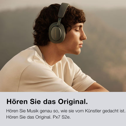 Bowers &amp; Wilkins PX7 S2e kõrvapealsed juhtmevabad mürasummutavad kõrvaklapid Qualcomm aptX™ adaptiivse ja kiire laadimisega, 30 tundi taasesitust, kuus sisseehitatud mikrofoni, antratsiitmust