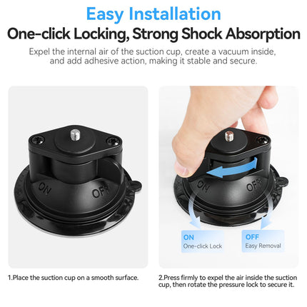 TELESIN° magnetkinnitus + iminapakomplekt Insta360 Go3 lisatarvikutele, autokinnitus, mootorrattakinnitus, aknakinnitus, esiklaasikinnitus, armatuurlauakinnitus, metalltorukinnitus, rullkinnitus Insta360 GO 3 jaoks, lisatarvikud