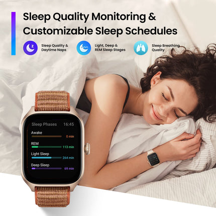 Amazfit GTS 4 43mm Smartwatch with 1.75” AMOLED Display, 150 Sports Modes, Customizable Sleep Plans, Alexa, GPS, Fitness Watch with Intelligent Recognition of Strength Training Exercises for Men and Women