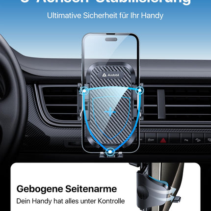 andobil autotelefoni hoidik [2025. aasta täiustatud õhutusava klamber] autotelefoni hoidik [100% kindel haare] 360° pööratav autokinnituse lisatarvik iPhone 16 Pro Max 15 14 13 12 11 Galaxy S24 Ultra jaoks