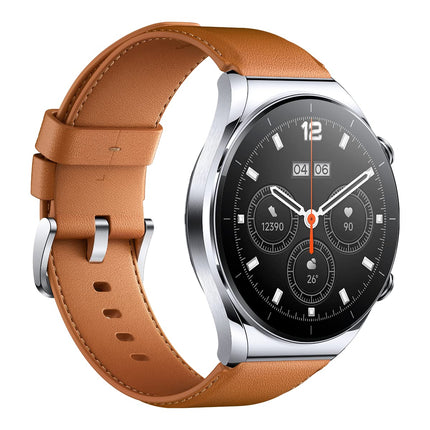 Xiaomi Watch S1 Smartwatch made of stainless steel and sapphire glass (1.43" AMOLED HD; 117 training modes; SpO2, heart rate, and sleep monitoring; Bluetooth; NFC; GPS, 5ATM, up to 12 days battery life, Alexa) Silver