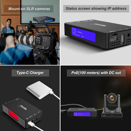 zowietek 4K HDMI videokooder/dekooder, NDI|HX3 muundur/mängija, videosalvestus ja -salvesti, SRT/RTMP(S)/RTSP, otseülekanne YouTube'i ja Facebooki konsoolimängude jaoks, näiteks Xboxi ja PS4/5 jaoks